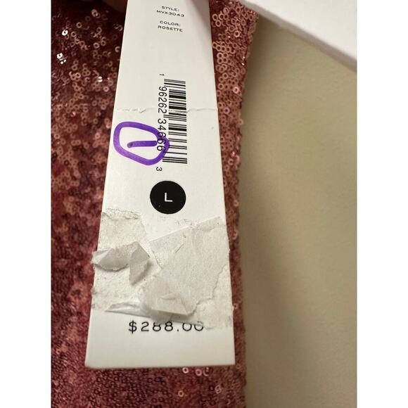 NWT Aqua Large New Years Eve Pink Asymmetrical Sequin Mini Birthday Party Dress - Picture 6 of 11